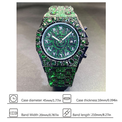 Blinged-Out Luxury Chronograph Watch