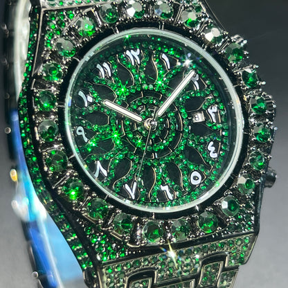 Blinged-Out Luxury Chronograph Watch