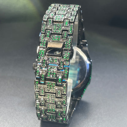 Blinged-Out Luxury Chronograph Watch