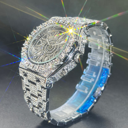 Blinged-Out Luxury Chronograph Watch