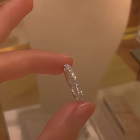 Handcrafted Galaxy Diamond Ring – Semi-Transparent & Sparkling in Sunlight!