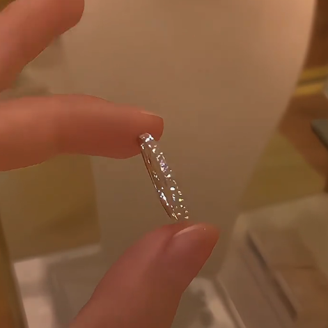 Handcrafted Galaxy Diamond Ring – Semi-Transparent & Sparkling in Sunlight!