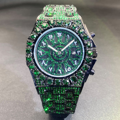 Blinged-Out Luxury Chronograph Watch