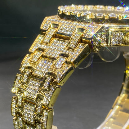 Blinged-Out Luxury Chronograph Watch
