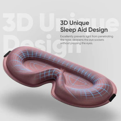 3D Deep Contoured Eye Cover for Sleeping, Adjustable Sleep Mask with Nose Pad Design, Blackout Sleep Mask, Eye Cover Mask for Sleeping, Yoga, Traveling