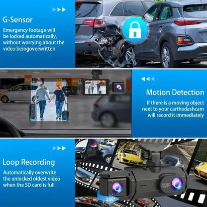 Three-Channel Car Recorder with Free 32GB Storage Card, WiFi Function, Non-Chargeable, Must Be Powered, Model Xinghao M3