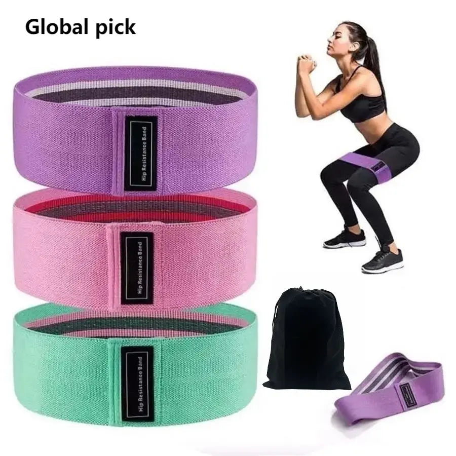 Elastic Squat Resistance Band Butt Lift Fitness Pull Rope Yoga Stretch Training Set, Advanced Gym Resistance Bands for Workout, Leg Exercises, Strength Training