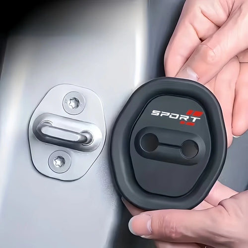 Car Door Lock Silicone Pad Set (4 Pieces), Absorbs Impact and Prevents Collisions, Thick Buffer Design, Durable and Silent Performance