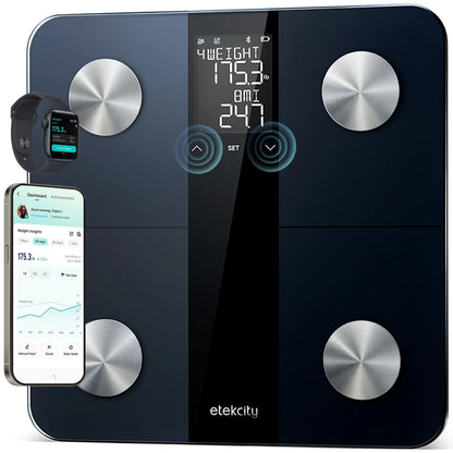 Etekcity ESN00 AI Smart Food Scale | 19 Nutrient Facts Auto Scan | Digital Calorie Counter for Meal Prep & Fitness | Compact Stainless Design