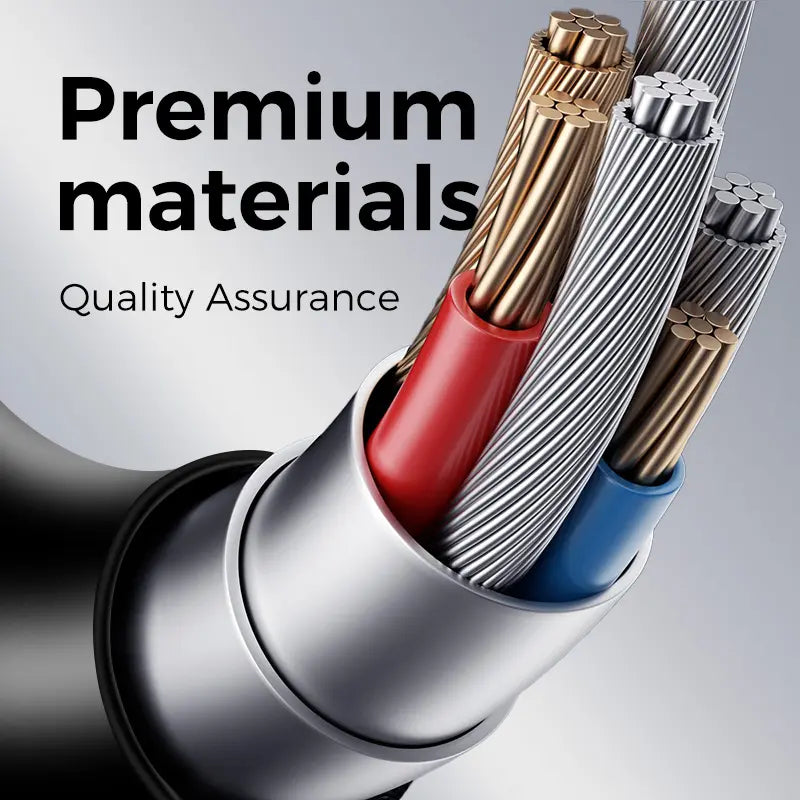 NEW - MAGIC JOHN USB Type C Charging Cable, 4 in 1 Function, 65W Fast Charging, Liquid Silicone and Aluminum Alloy Material, Braided Data Cable, Black & Gray