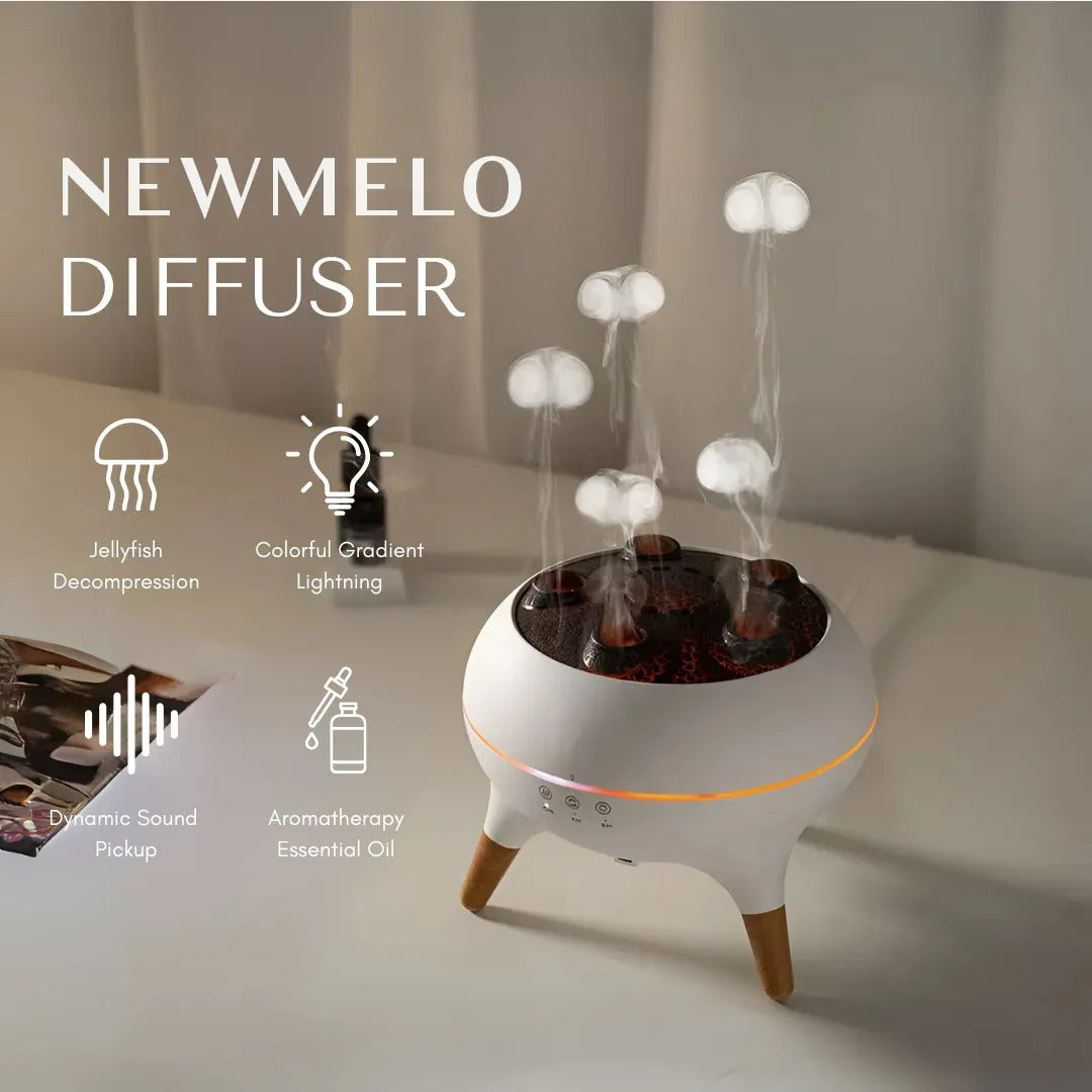 Dynamic jellyfish aroma diffuser that follows music