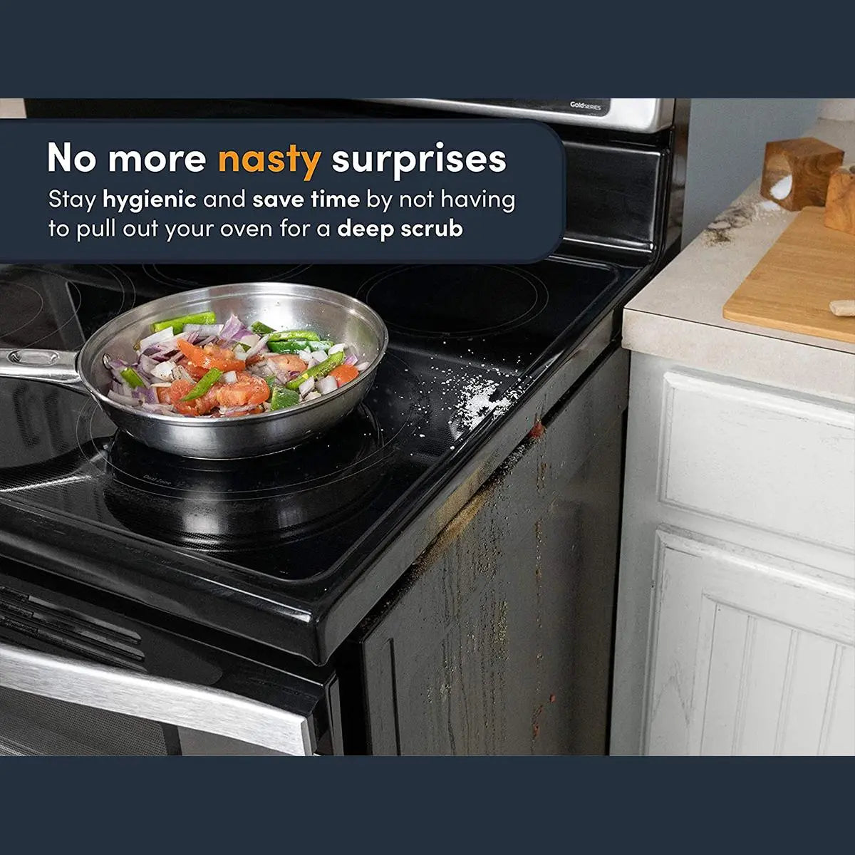 Silicone Gap Sealing Strip, 1-Pack High-Temperature-Resistant Countertop Seal, Prevent Spills & Keep Kitchen Gaps Clean