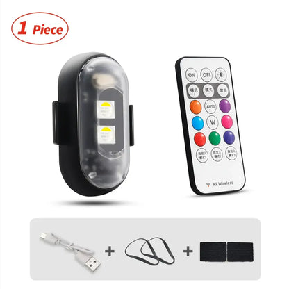RGB Led Aircraft Strobe lights Motorcycle Lights LED Flash Position Wireless Light Aircraft Airplane Helicopter Warning Lights