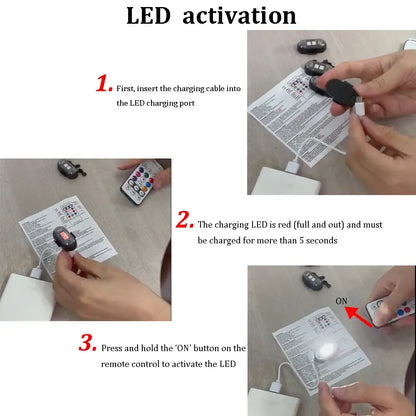 RGB Led Aircraft Strobe lights Motorcycle Lights LED Flash Position Wireless Light Aircraft Airplane Helicopter Warning Lights
