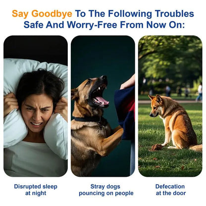 【Fast Shipping】Professional Sonic Emitters Dog Training Tool Dog Bark Deterrent Device with LED Flashlight, 30ft Range Anti Bark Barking Dog Silencer,Rechargeable Portable dog barking stopper