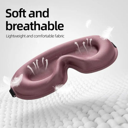 3D Deep Contoured Eye Cover for Sleeping, Adjustable Sleep Mask with Nose Pad Design, Blackout Sleep Mask, Eye Cover Mask for Sleeping, Yoga, Traveling