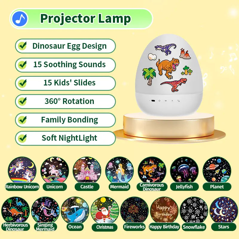 Onefire Kids Night Light Grandparents Gifts  Grandkids 15Films&15 White Noises Remote Cartoon Star Projector Sensory Lamp Princess Room Decor Toddler Sound Machine Autistic Children Baby Unicorn Dinosaur Egg Toys Birthday Ages1-10 Granddaughter Grandson