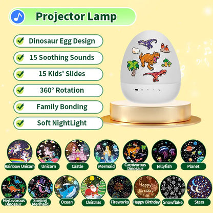 Onefire Kids Night Light Grandparents Gifts  Grandkids 15Films&15 White Noises Remote Cartoon Star Projector Sensory Lamp Princess Room Decor Toddler Sound Machine Autistic Children Baby Unicorn Dinosaur Egg Toys Birthday Ages1-10 Granddaughter Grandson