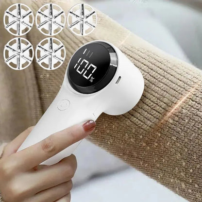 Electric Lint Remover with Brush, Portable Rechargeable Household Fabric Shaver, 3-Speed Sweater Shaver for Fast Lint Removal, Durable for Socks, Coats & Bedding