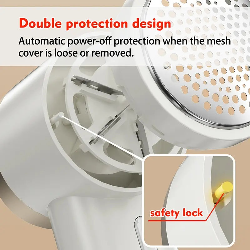 Electric Lint Remover with Brush, Portable Rechargeable Household Fabric Shaver, 3-Speed Sweater Shaver for Fast Lint Removal, Durable for Socks, Coats & Bedding