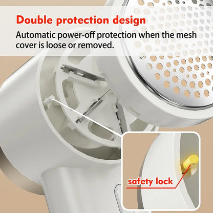 Electric Lint Remover with Brush, Portable Rechargeable Household Fabric Shaver, 3-Speed Sweater Shaver for Fast Lint Removal, Durable for Socks, Coats & Bedding