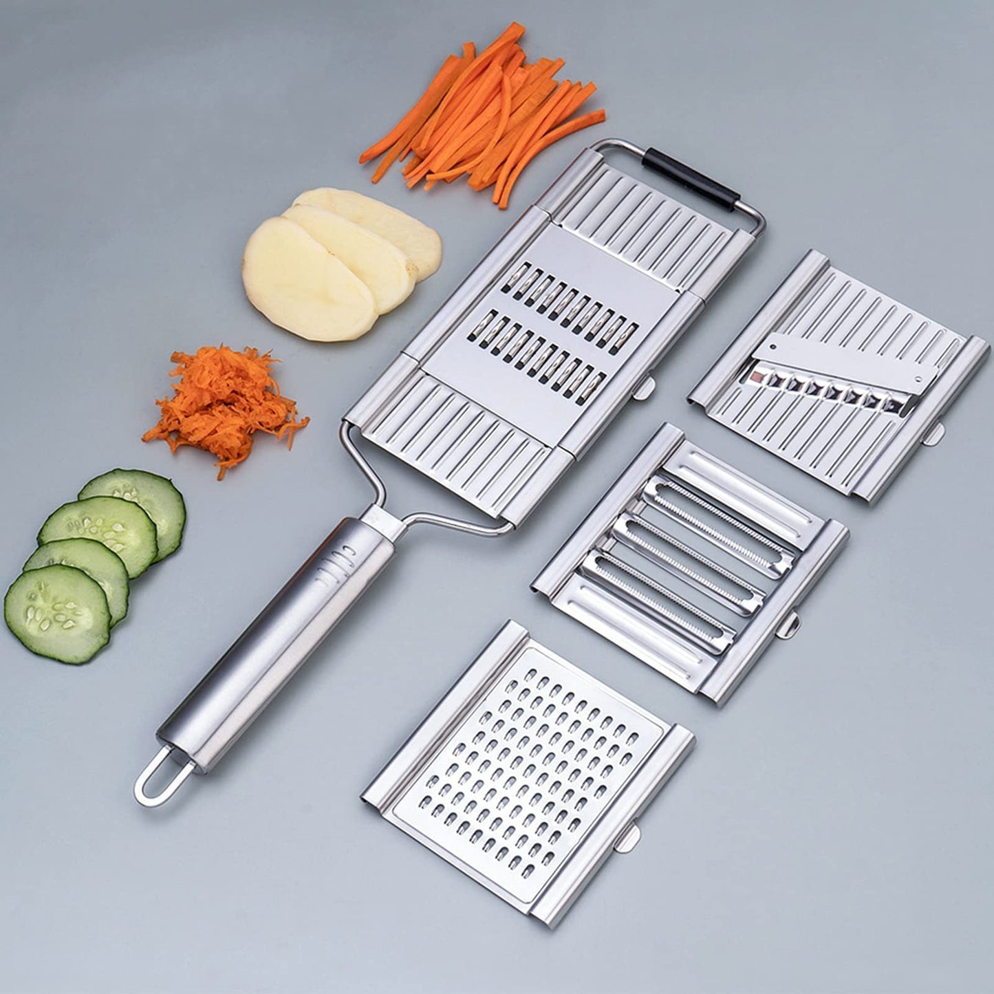 ⚡️8 TIMES THE SPEED, making your cooking easier - ultra-high composite steel three-in-one multi-blade vegetable cutterc