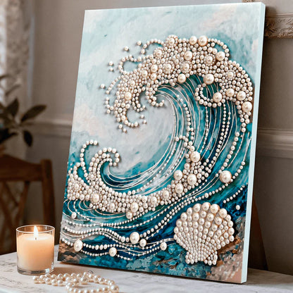 Royal Luxury DIY Pearl Relief Art Kit - Craft Your Own Gemstone Masterpiece