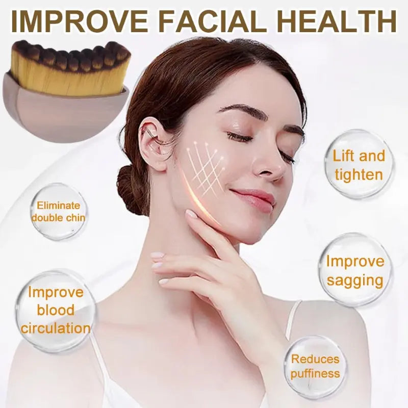 Face Lymphatic Contour Brush for Jawline & Chin Sculpting Dry Brushing Massager for Lymphatic Drainage & Facial Fatigue Relief Ergonomically Designed to Fit The Skin Precisely 1PCS Beauty Roller Daily