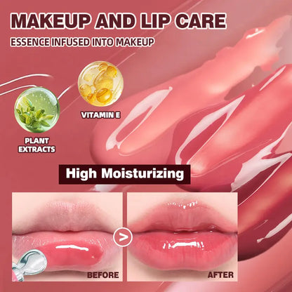 Moisturizing Lip Lotion Essence, Volumizing Lip Glaze, Women's Moisturizing Natural Lip Gloss, Hydrating Lip Gloss
