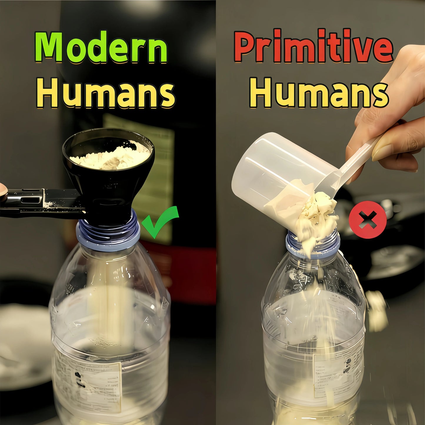 [Buy 1 Get 1 Free] Protein Powder Sliding Spoon,High Quality Funnel for Pre Workout Creatine  Powder Formula,Coffee Milk Smoothie Chocolate Powder Kitchen Utensils BPA Free Plastic,Perfect Gift for Valentine's Day Father's Day Anniversary