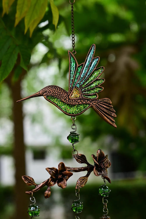 32" hummingbird Wind Chimes for Outside, home decor and garden art