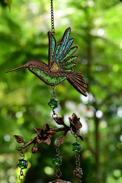 32" hummingbird Wind Chimes for Outside, home decor and garden art