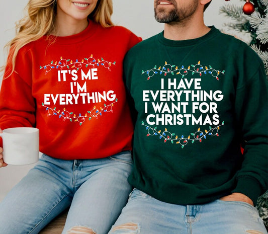 Make This Christmas Unforgettable – Matching Couple's Funny Christmas Crewneck Sweatshirts