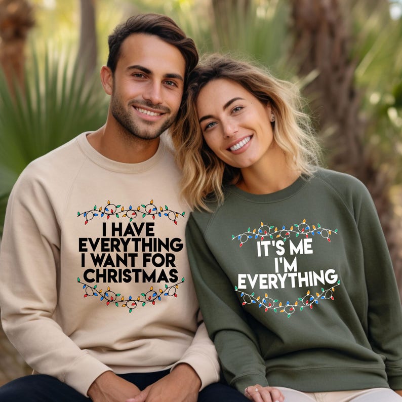 Make This Christmas Unforgettable – Matching Couple's Funny Christmas Crewneck Sweatshirts