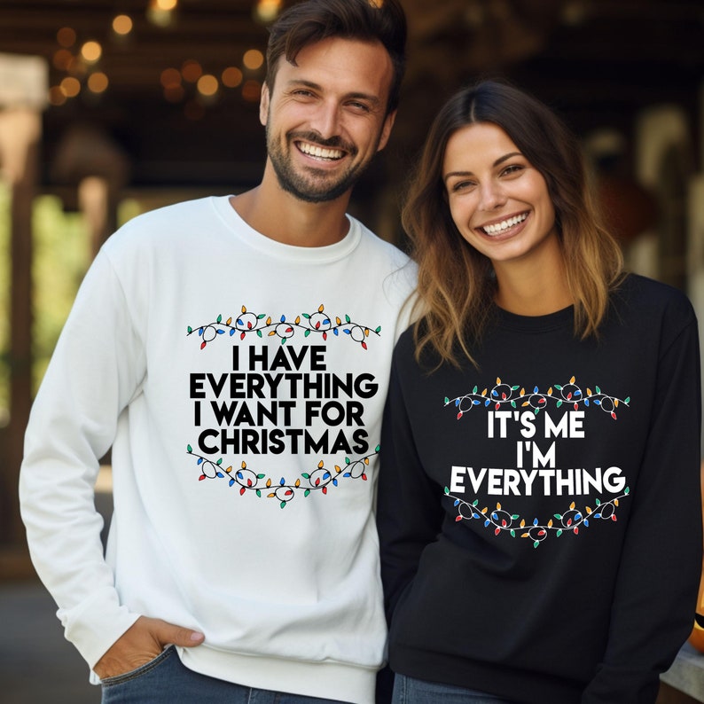 Make This Christmas Unforgettable – Matching Couple's Funny Christmas Crewneck Sweatshirts