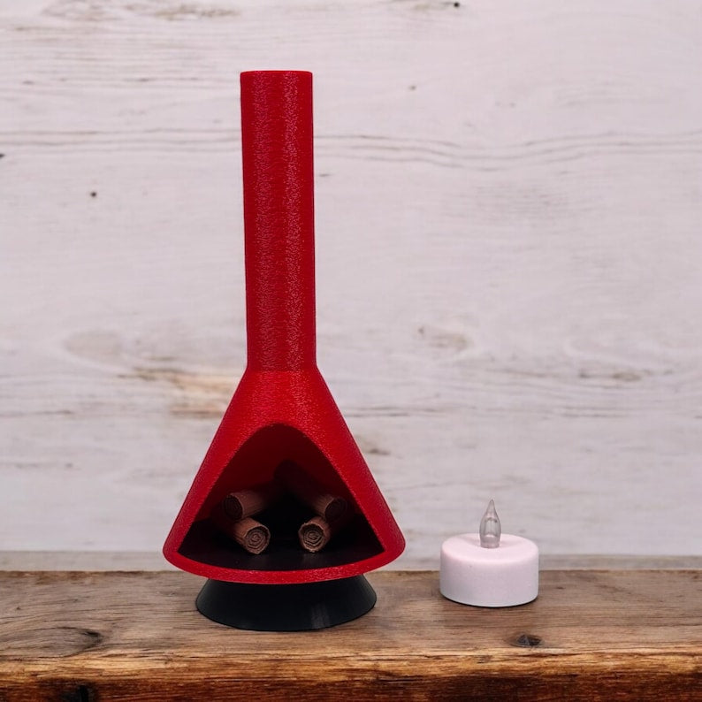 Miniature Mid-Century Modern-style LED Fireplace