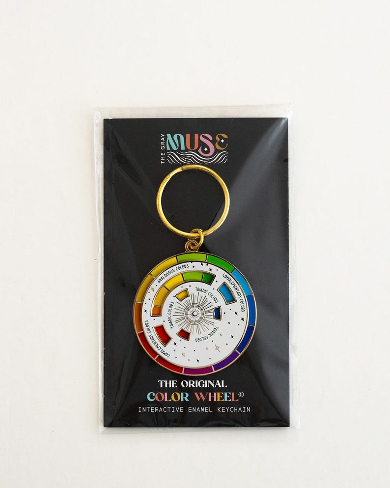 Black/Gold or White/Gold Interactive Keychain ORIGINAL, Moving Jewelry Accessory, Creative Artist Gift, Art Interactive Spinner