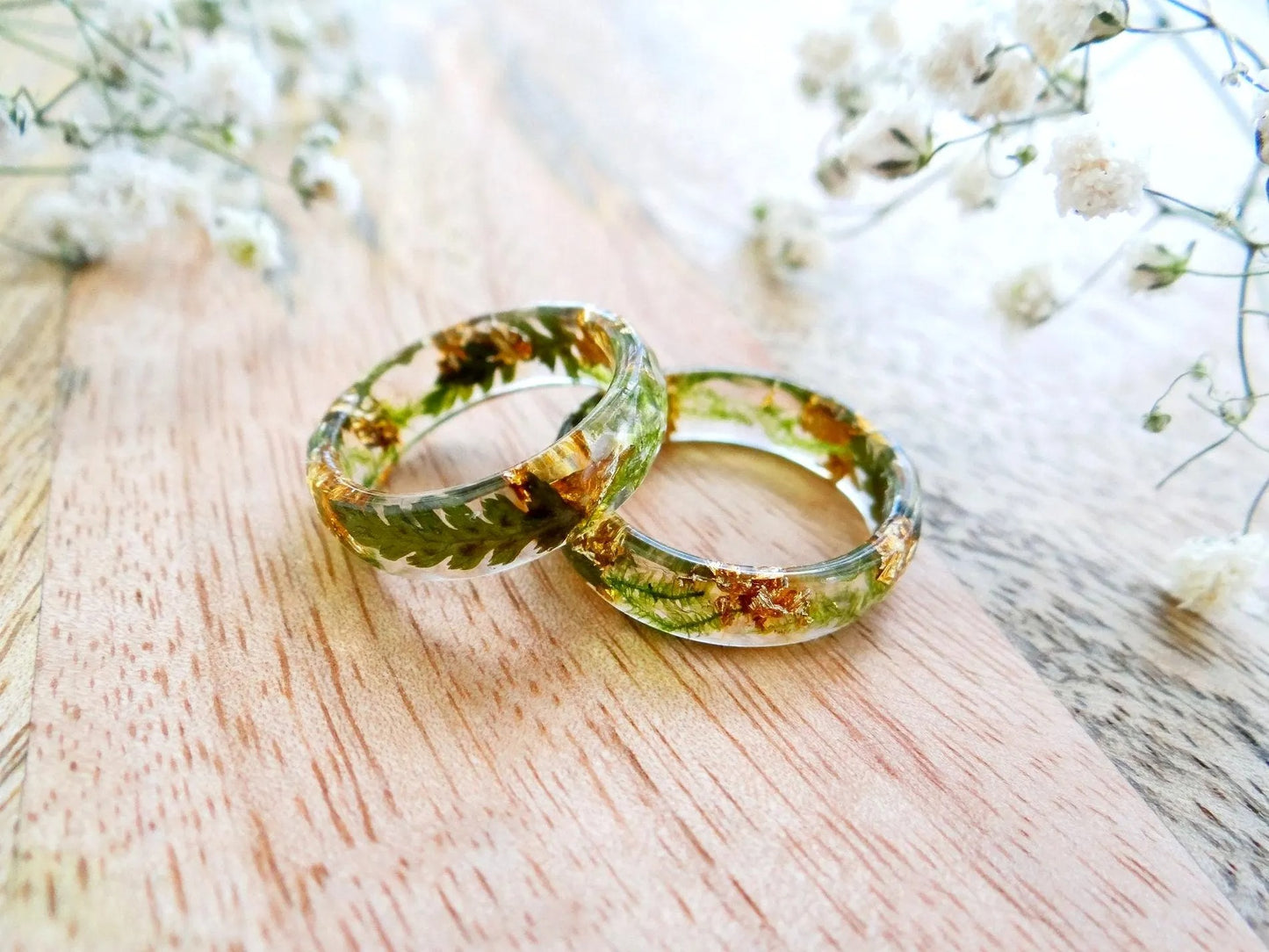 Hand-Preserved Alpine Foliage Ring: A Wearable Museum Piece