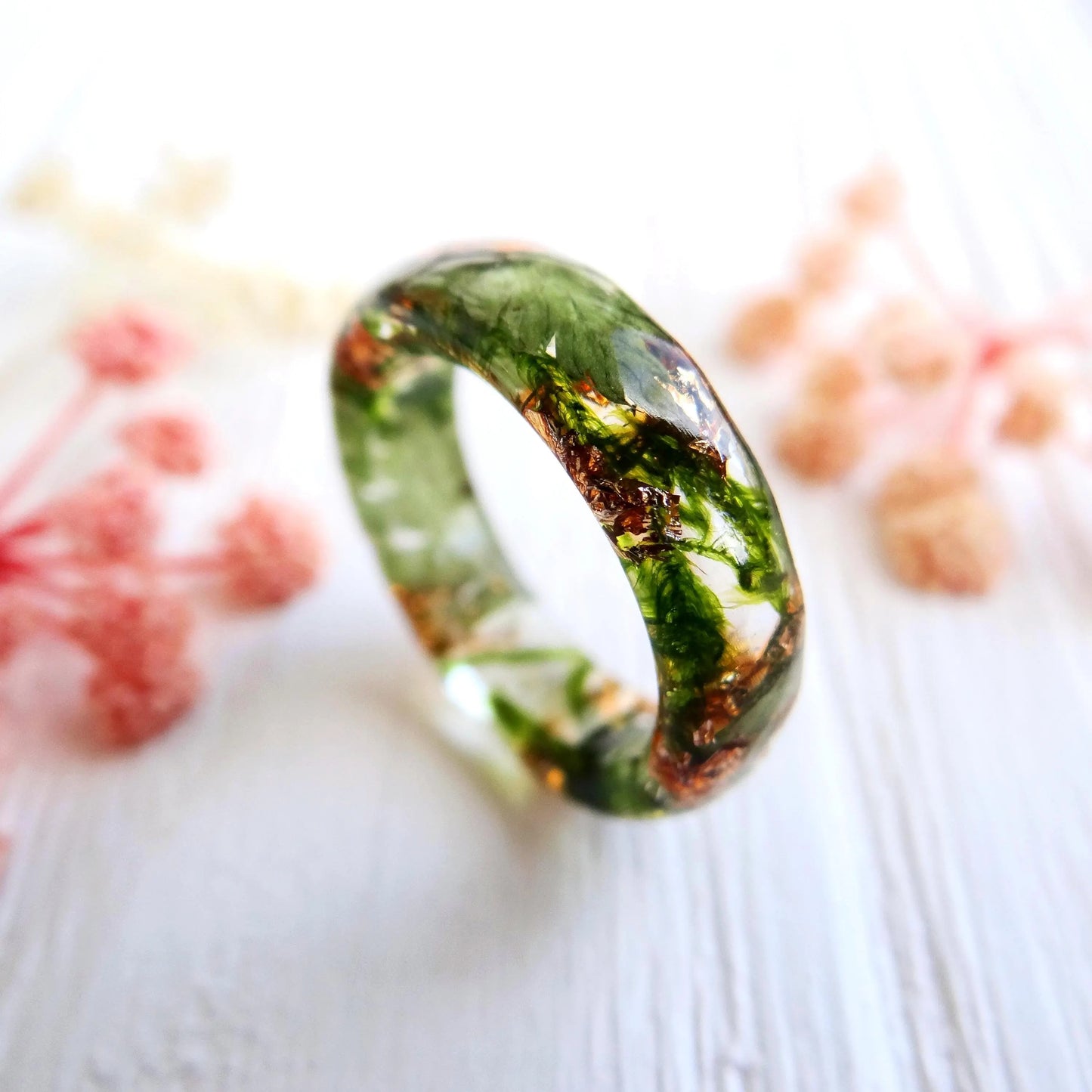 Hand-Preserved Alpine Foliage Ring: A Wearable Museum Piece