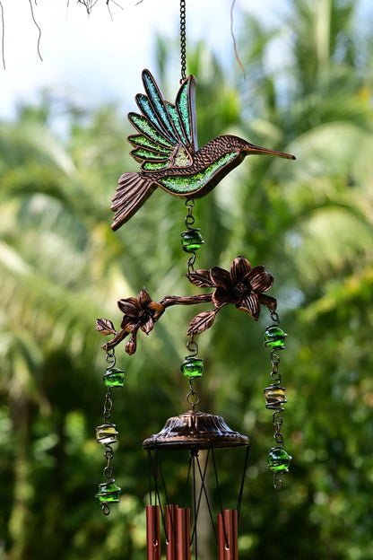 32" hummingbird Wind Chimes for Outside, home decor and garden art