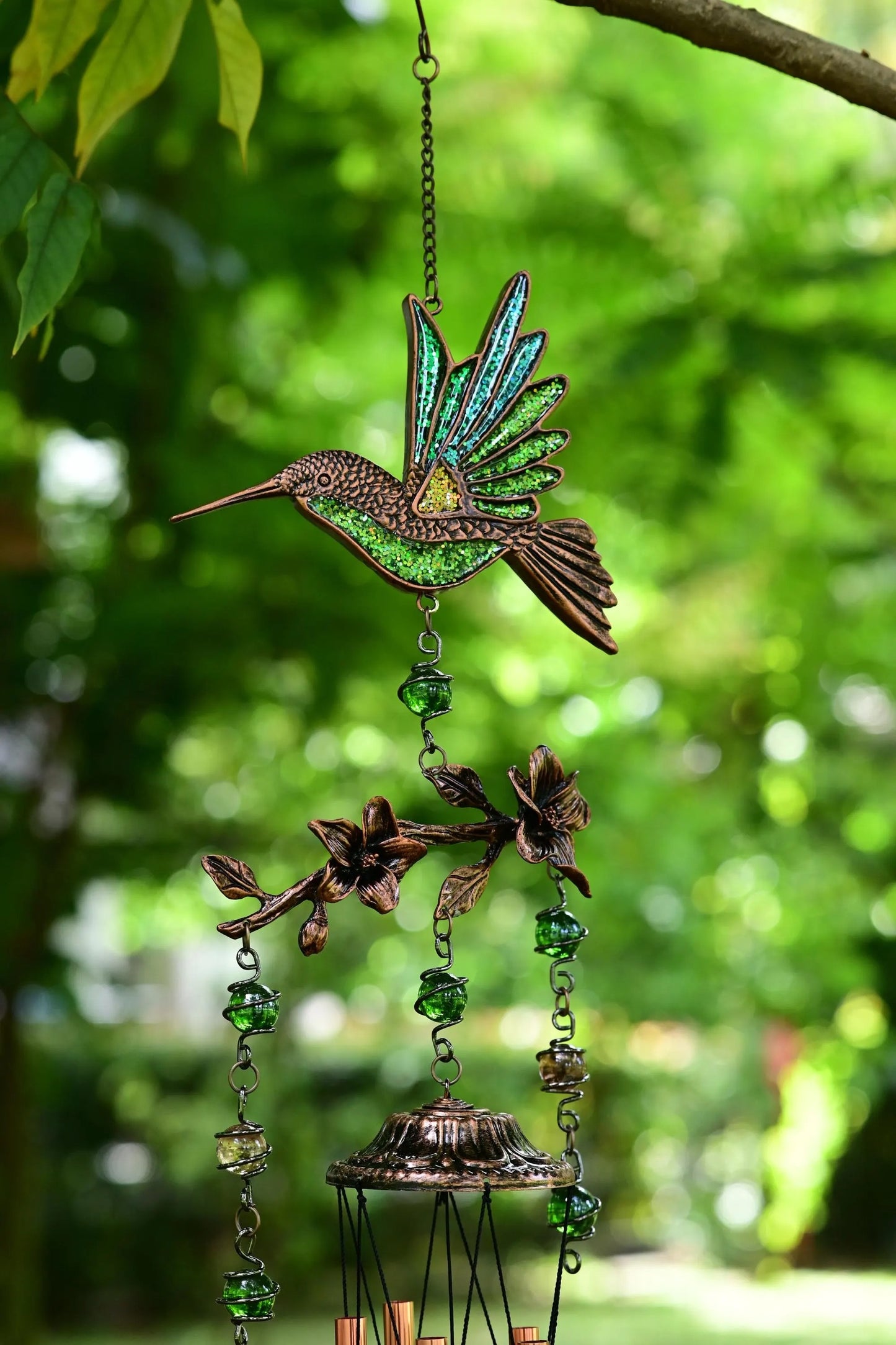 32" hummingbird Wind Chimes for Outside, home decor and garden art