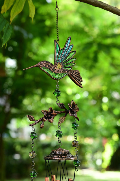 32" hummingbird Wind Chimes for Outside, home decor and garden art