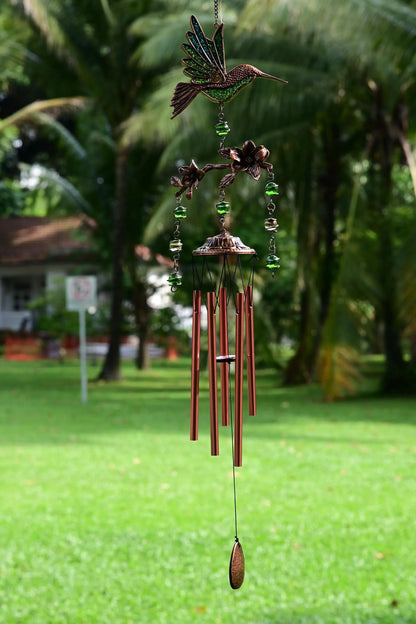 32" hummingbird Wind Chimes for Outside, home decor and garden art