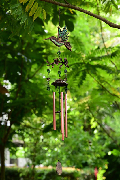32" hummingbird Wind Chimes for Outside, home decor and garden art