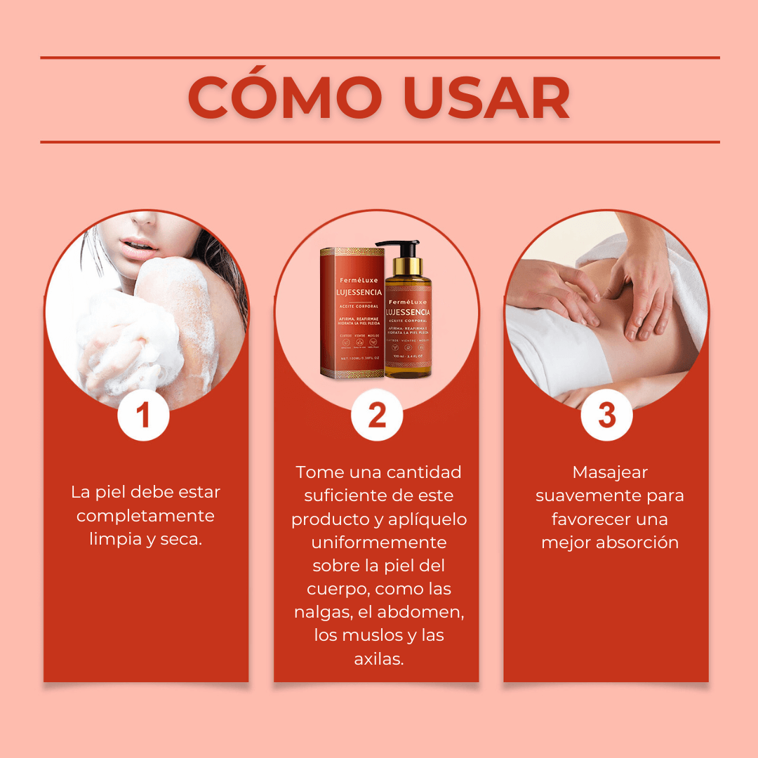 FerméLuxe Aceite para la piel | ¡Tensa la piel flácida en un 98% en 24 horas!