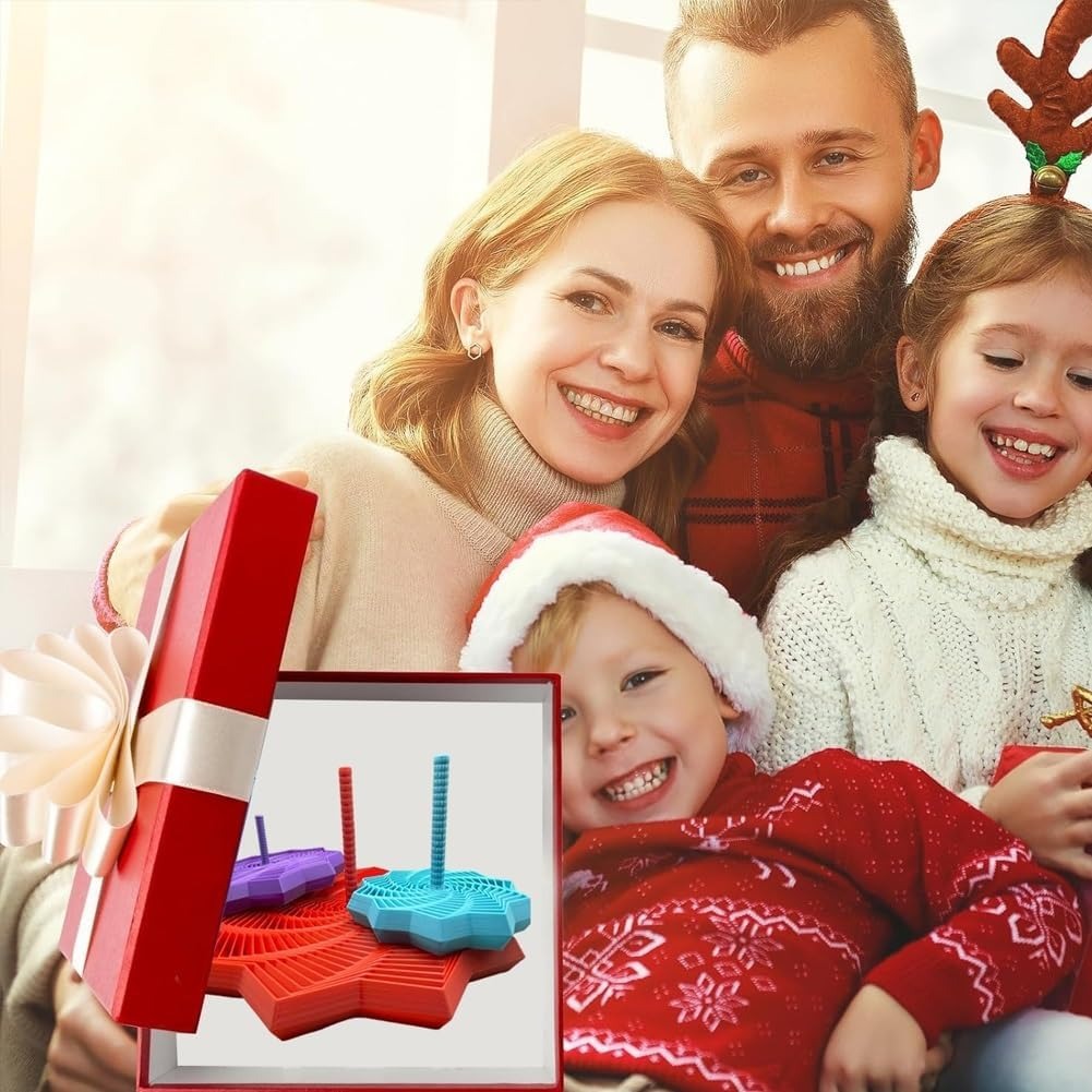 Unstressing Coaster, Expandable Fractal Fidget Hexagon with Handle, Honeycomb Rotating Spiral Design, Adult Fractal Hexagon, Great for Christmas, Birthday Gifts