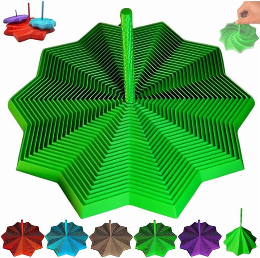 Unstressing Coaster, Expandable Fractal Fidget Hexagon with Handle, Honeycomb Rotating Spiral Design, Adult Fractal Hexagon, Great for Christmas, Birthday Gifts