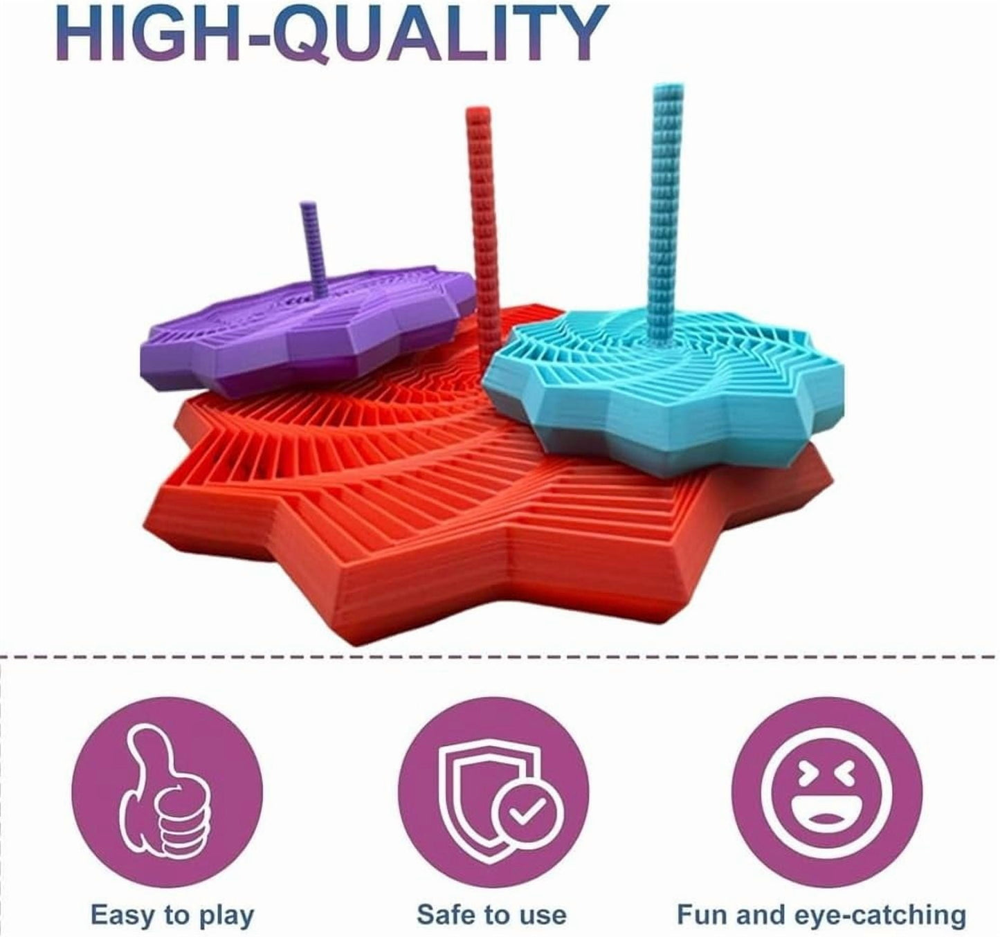 Unstressing Coaster, Expandable Fractal Fidget Hexagon with Handle, Honeycomb Rotating Spiral Design, Adult Fractal Hexagon, Great for Christmas, Birthday Gifts