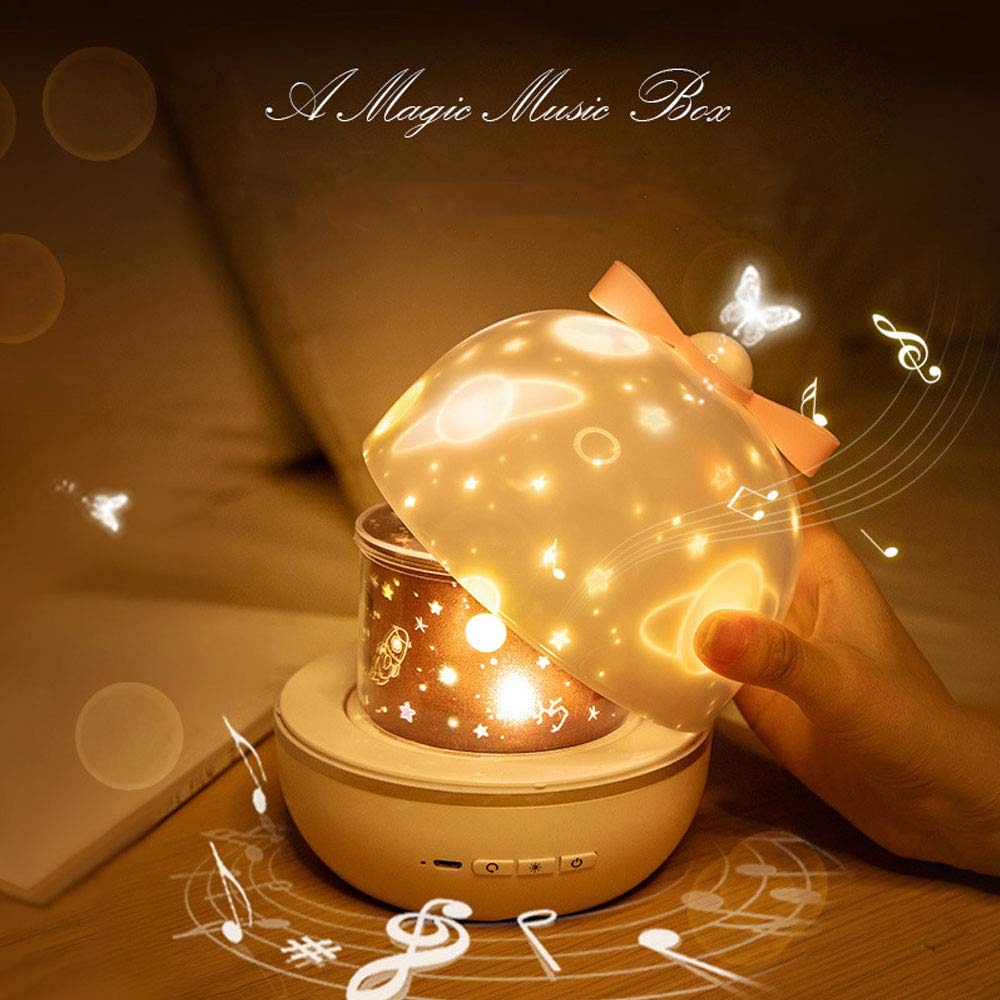 Projection Lamp 12 Pattern Rotating Options Rechargeable Romantic Dream Projection Easy Operation Night Light