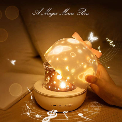 Projection Lamp 12 Pattern Rotating Options Rechargeable Romantic Dream Projection Easy Operation Night Light